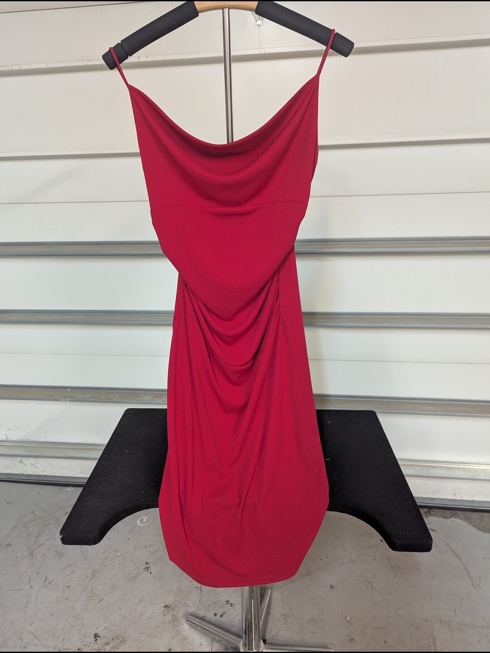 BeSmart Red Cowl Neck Slip Dress